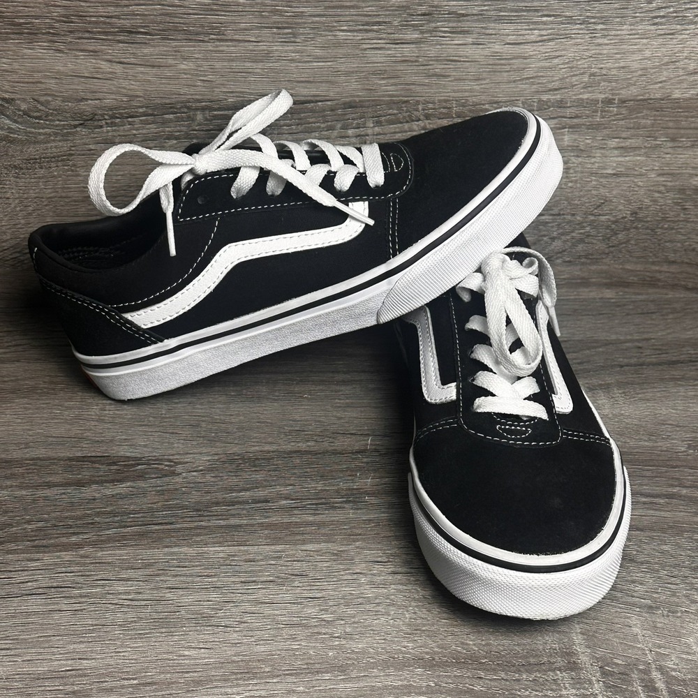 Vans Ward Low-Top Old Skool Sneakers Youth Size 5  Suede Canvas Streetwear